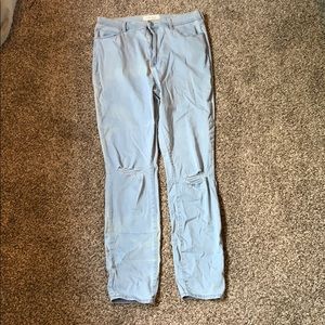 Blue washed jeans